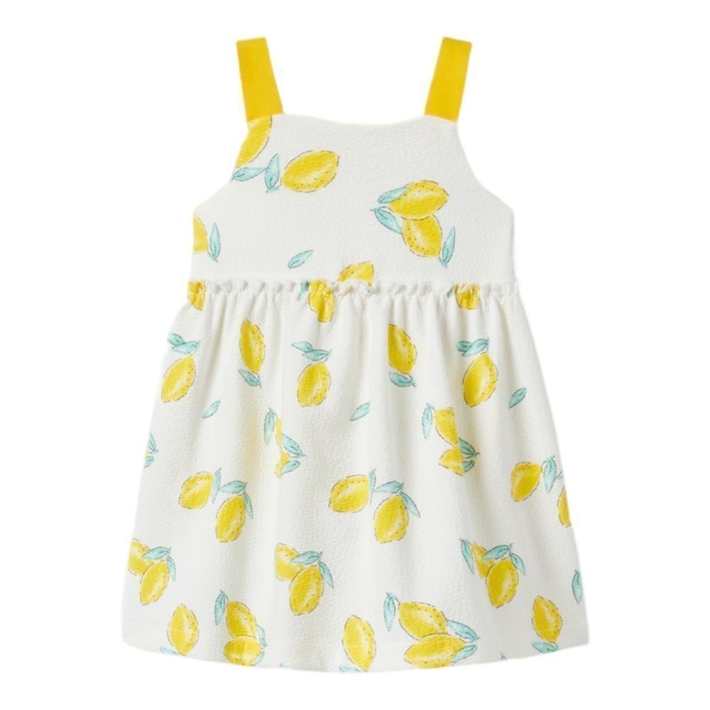 ZARA Kids | Yellow | LEMON PRINTED JACQUARD DRESS - Picture 2 of 5